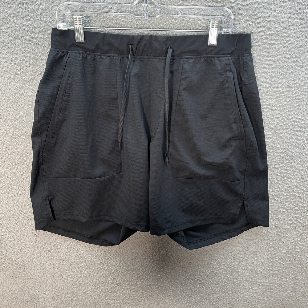 Crane Shorts Womens Large Black Activewear Jogging Running Gym Athleisure Yoga